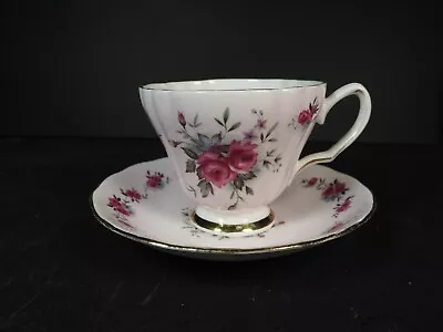 Buy Colclough Bone China Pink Floral Roses - Tea Cup Saucer • 12.99£
