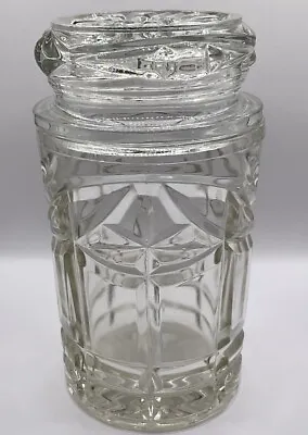 Buy Vintage 1950's Cut Glass Jar With Lid • 10£