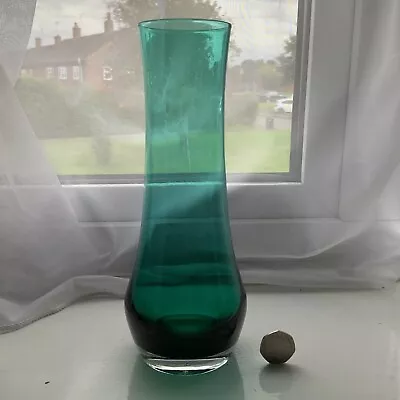 Buy Vintage Riihimaki Glass Green Glass Vase • 15£