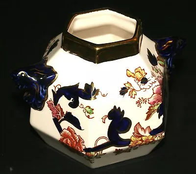 Buy Beautiful Mason's,  Blue Mandalay  China, Small 6-sided Vase, Perfect Condition! • 23.67£
