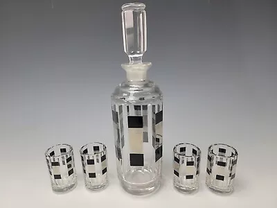 Buy VTG Karl Palda Art Deco Czech Cubist Modernist Cut Crystal Glass Decanter Set • 311.40£