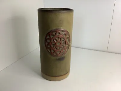 Buy VINTAGE. TREMAR POTTERY. UK. Cornwall. VASE 7  TALL. Floral Graphic. Stamped. • 10.40£