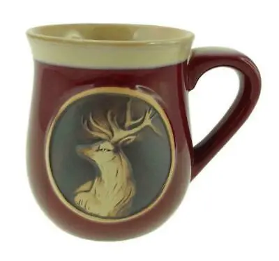 Buy Stoneware Piping Hot Mug Featuring A Scottish Highland Stag 2 Colours Available • 12.95£