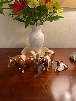 Buy Beswick Collectors Club Very Ltd Edition Red Friesian Family Cow, Calf And Bull  • 4,500£