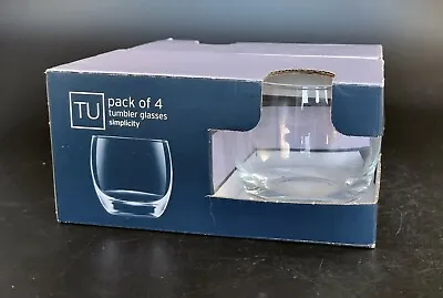 Buy TU Pack Of 4 Tumbler Glasses Simplicity New Boxed  • 9.72£