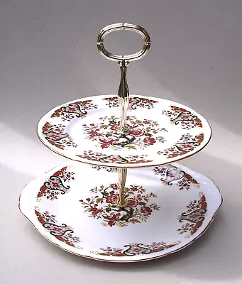 Buy Colclough Bone China - Royale  -  Two Tier  Cake  Stand • 6.99£