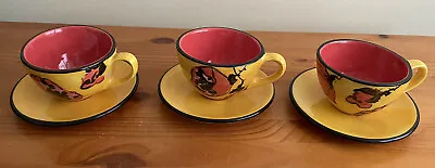 Buy 3 Yellow Painted Mugs Seventh Heaven New Zealand • 12.99£