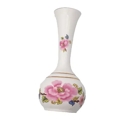 Buy Vintage Fenton China Company Bud Vase Bone China England Pink Flower Gift • 5£