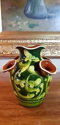 Buy Fine Aller Vale Art Pottery Green & Yellow Floral Vase C1900 (Torquay Interest) • 20£