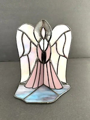 Buy Leaded Stained Glass Angel Free Standing Hand Made Sun Catcher 7” Tall • 26.18£