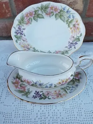 Buy Royal Albert COUNTRY LANE Oval Vegetable Serving Dish And Gravy Jug & Saucer • 24£