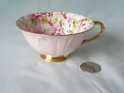 Buy Vintage SHELLEY Bone China Oliander Footed Pink Cabinet Cup Chintz Apple Blossom • 11.50£