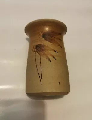 Buy Vintage Pottery Small Vase Brown Height 12cm Unglazed Stoneware • 9.99£