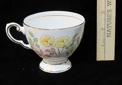 Buy Tea Cup Tuscan Yellow Rose Floral Flower Fine English Bone China  Vintage White • 8.64£