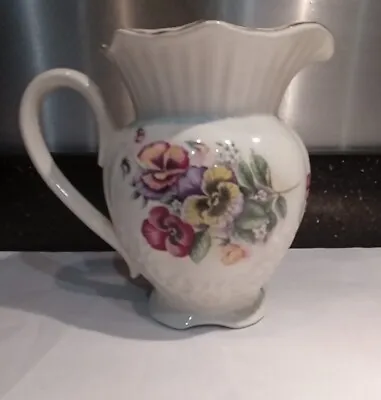 Buy Maryleigh Pottery Vintage Floral Jug 19cm High Gold Trim • 20.99£