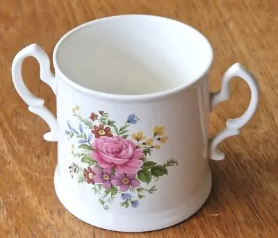 Buy Vintage Royal Stafford White Floral Design Loving Cup Bone China Made In England • 10£