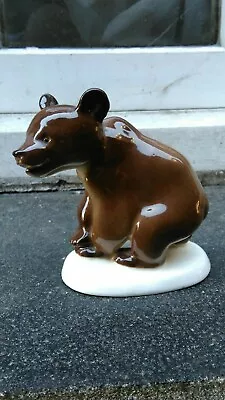 Buy Vintage Made In Ussr Pottery Porcelain Brown Baby Bear Cub Figure Figurine  • 19.95£
