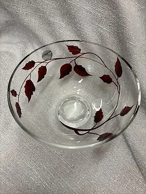 Buy Ruby Leaf Bowl - Nobile Art- Glassware 18CM • 25£