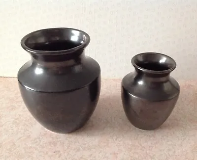 Buy 2 Vintage Prinknash Gunmetal Pottery Posy Vases - Height 10 Cm & 8cm  • 9£