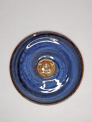Buy Blue Horseshoe Small Dish Plate ART STUDIO WOLD BEVERLEY POTTERY Hand Thrown • 5£