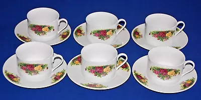Buy Royal Norfolk Set 6 Country Roses Cups And Saucers, • 14.99£