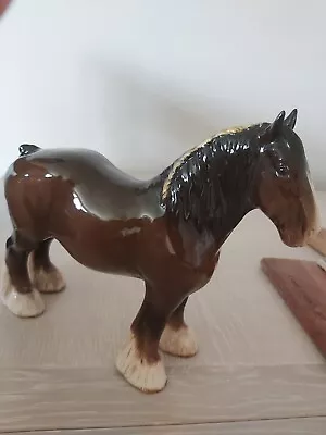Buy Beswick Vintage Mare Clydesdale Shirehorse Yellow Braid • 10£