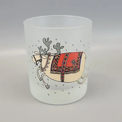 Buy Dartington Designs France Frosted Glass Fun Animals Reindeer Christmas Glass Cup • 24.15£