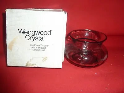 Buy Vintage Wedgewood Crystal  Maria Bowl Vase Frank Thrower England Posy Boxed Gift • 14.99£