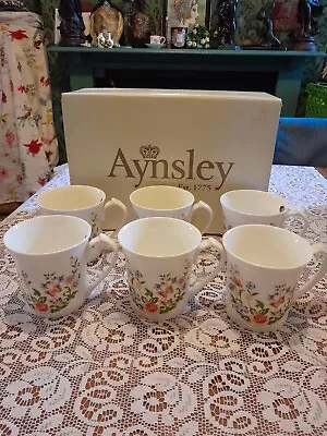 Buy 6 X Aynsley Cottage Garden Mugs Boxed • 42£