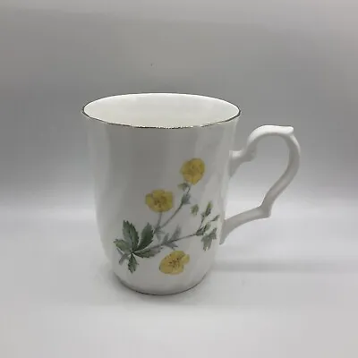 Buy Fine Bone China By Coloroll Staffordshire Yellow Buttercup Floral Pattern Mug • 2£