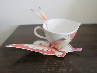 Buy Franz Porcelain  Papillon Butterfly XP1907 Cup And Saucer With Spoon  • 139.94£