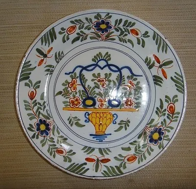 Buy ANTIQUE 18th C OLD DUTCH DELFT CERAMIC POTTERY CABINET PLATE   • 529.50£