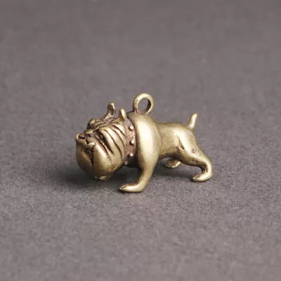 Buy Brass Bulldog Key Chain Statue Dog Figurine Home Decor Keychain Gift Ornaments • 4.99£