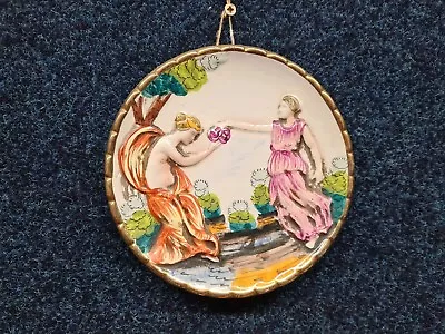 Buy Vintage Capodimonte Italy Hand Plate Hanging • 25£