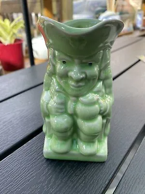 Buy A  Bright Green Toby Jug, Good Detail, Possibly Burlington But Unmarked. • 4.50£