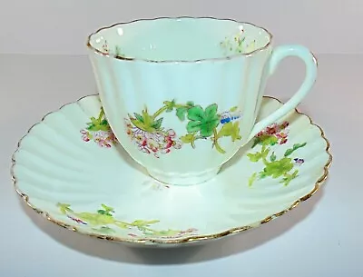 Buy Nice Coalport Embossed Sevres Floral Cup & Saucer Hand Painted China • 15.95£
