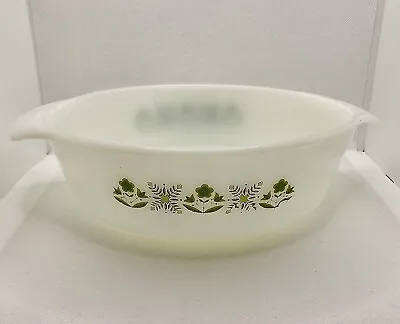 Buy Vintage Anchor Hocking Fire King Meadow Green 22 Cm Pyrex Casserole Dish Bowl • 5.99£