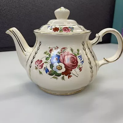 Buy Vintage Floral And Gold Sadler Teapot Made In England #3682 • 25.04£