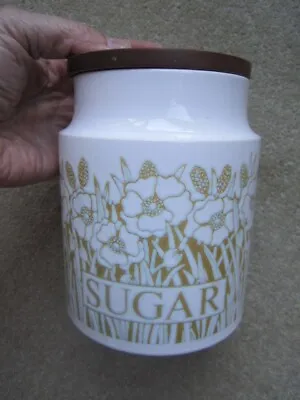 Buy Hornsea Pottery White/Green Fleur Sugar Jar • 4.99£