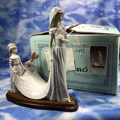Buy Lladro  Here Comes The Bride  Glazed Wedding Figurine Flower Girls #1446 BOX EUC • 474.36£