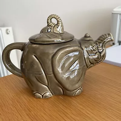 Buy Novelty Tea Pot Grey Elephant Cerimac Pottery  Vintage Collectible • 9.50£