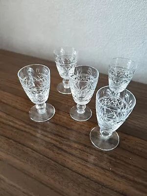 Buy Stuart Crystal Set Of 5 Sherry Glasses All Signed  Imperial 4  • 20£