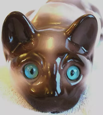 Buy Cat Ornament Chocolate Cream 15  With BIG Eyes; Vintage 1960's ~ RARE • 15£