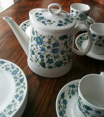 Buy Rare Vintage Ridgway Potteries 'Kew' 19 Piece Tea Set Inc Teapot 50s 60s 70s MCM • 35£