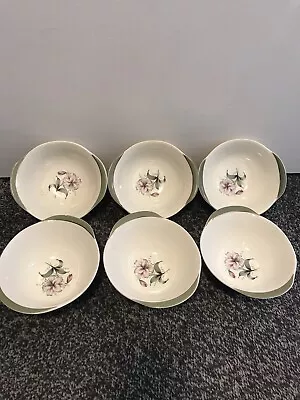 Buy Bristol Founded 1652 England Set 6 Bowls Floral Pottery Vintage Bb15a • 20£