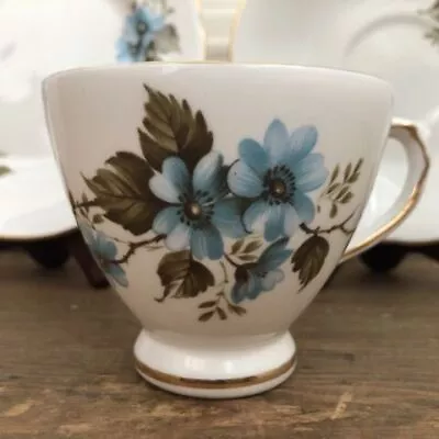 Buy Vintage Sutherland Bone China Tea Set Pieces Stunning Blue Flowers. • 2£