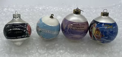 Buy Vintage Hallmark Christmas Ball Ornaments 1980 -1990’s Lot Of 4 Collectable Gift • 16.37£