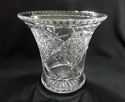 Buy Vintage Heavy Cut Crystal Glass Wine Cooler Or Vase • 17.95£