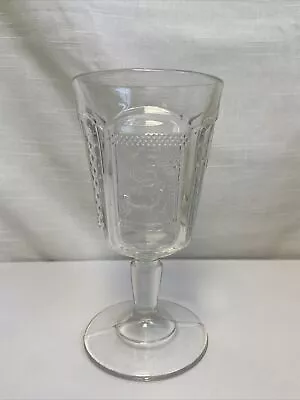 Buy Original Vintage McKee Deer & Pine Tree EAPG Pressed Glass Goblet • 20.17£