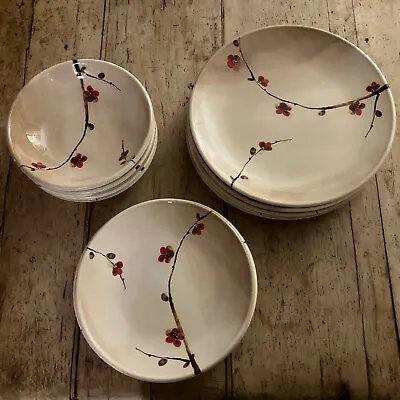Buy Rare Set X 18 Poole Pottery Cherry Blossom Dinner Set • 80£